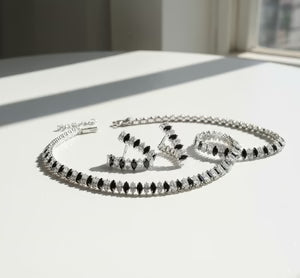 Classic White Crystal Marquise Cut Jewelry Set